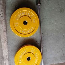 Bumper Plates & 6ft bar new