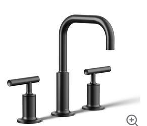 Kohler purist 14406-4-bl lavatory faucet brand new in the box with no scratches and or dents. Matt black finish