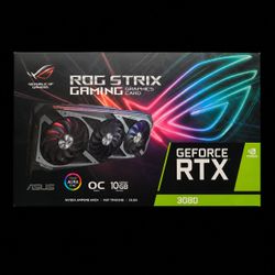 ASUS ROG Strix RTX 3080 OC 10GB GDDR6X GPU Original Box Accessories