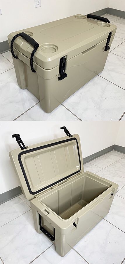 New in box $70 TOYEEKA Heavy-Duty 40qt Ice Box Cooler w/ Cup Holder & Carry Handle 24”x13”x15”