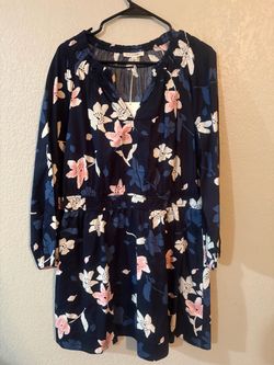 Free Assembly Floral Long Sleeve Dress