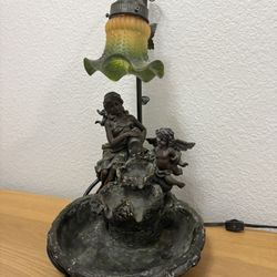 Widdop Bingham Lamp Fountain Woman And Cherub