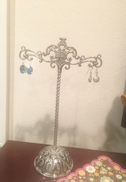 Lovely silver jewelry stand