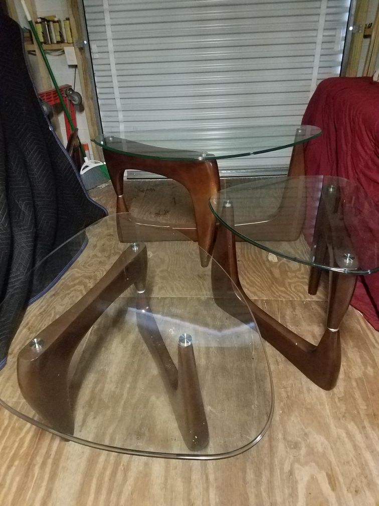 Mid-century Style glass table set