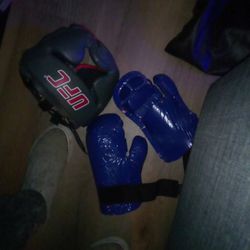 Boxing Gloves And Headgear