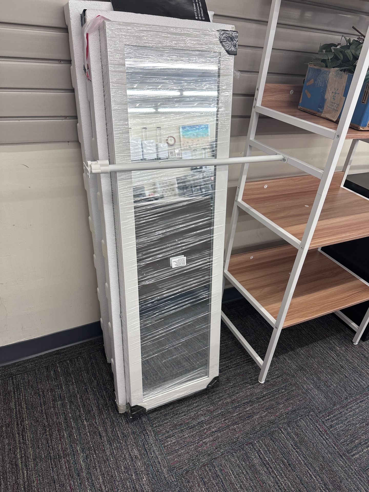 πβ¨ Full-Length Mirror Jewelry Cabinet with LED Lights β Wall/Door Mounted Armoire Organizer, New β¨π