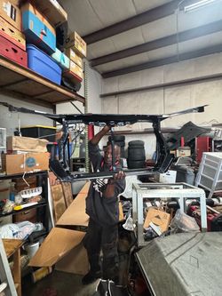 Black Car Trunk Lid Frame Assembly