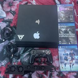 PS4 Pro with 3 games