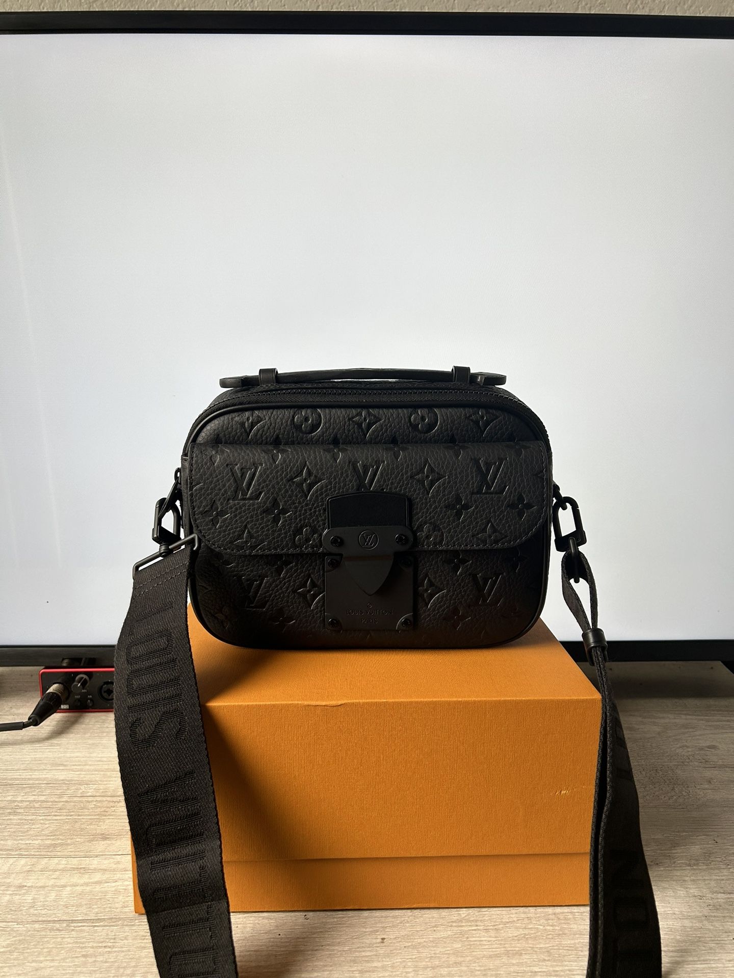 Louis Vuitton S Lock Messenger Black Bag