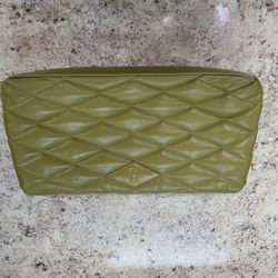 YSL Olive Green Sade Clutch Bag 