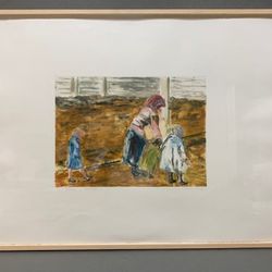 Diana Kurz Monotype .  The Last Journey .  Holocaust Remembrance 