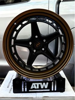 4 NEW 18” HEMMI WHEELS Satin Black Bronze Lip Wheels