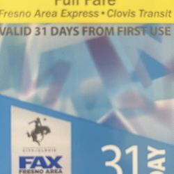 Fresno Fax Bus Pass 31 Day 