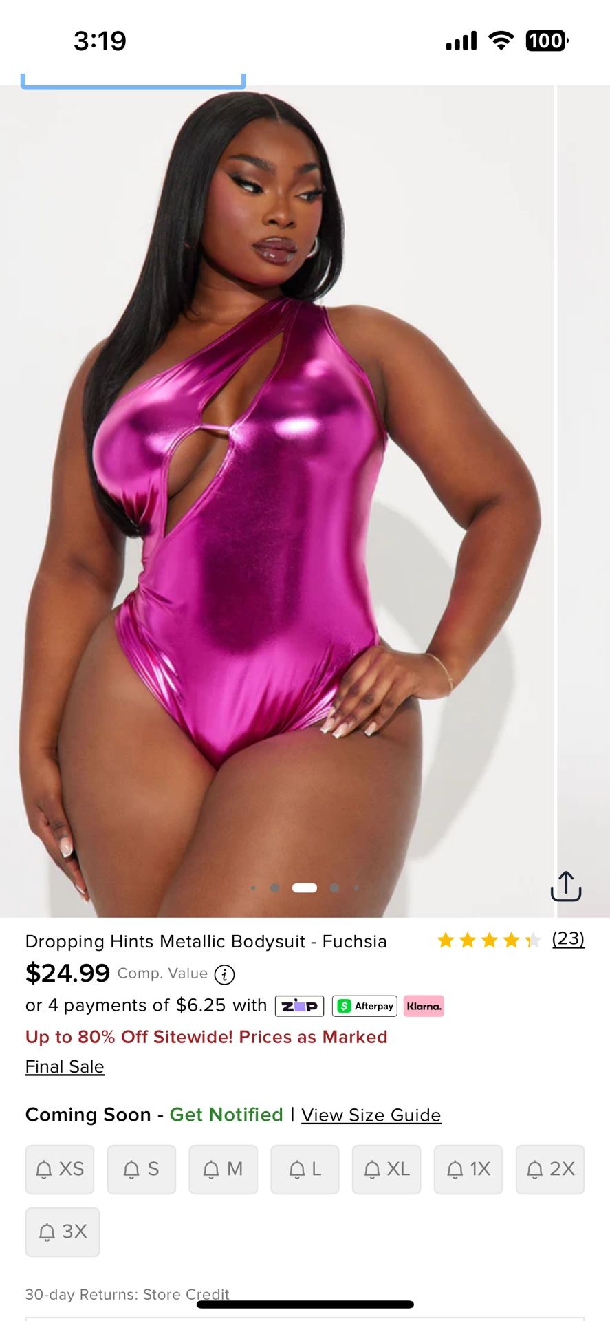 Metalic Bodysuit ! Size 1X
