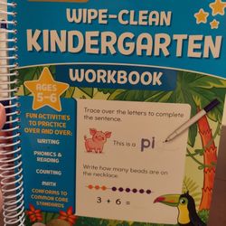 New Wipe Clean Kindergarten Workbook