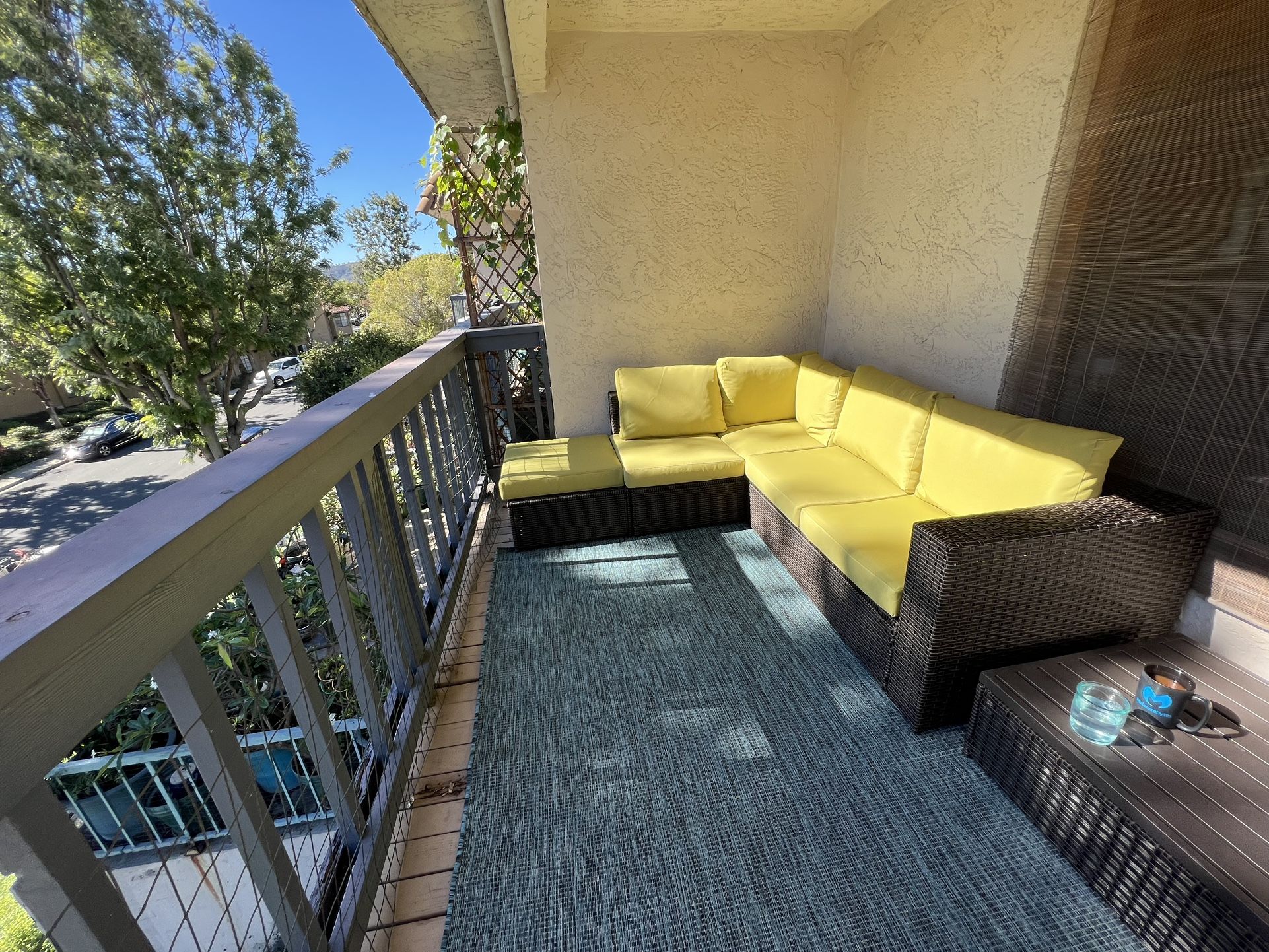 4pc Wicker Rattan Patio Sofa Set