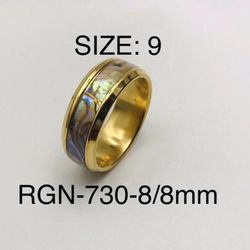 Stainless Steel Ring Band For Men & Women: RGN-730-8/Ring Size-9