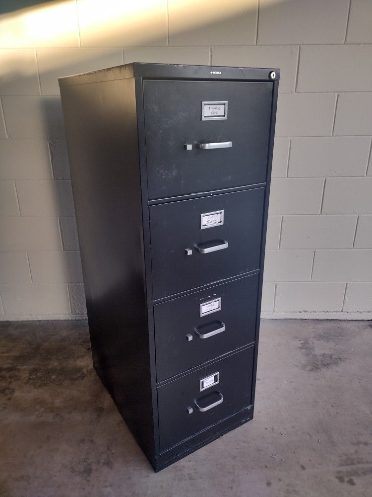 HON Black File Cabinet