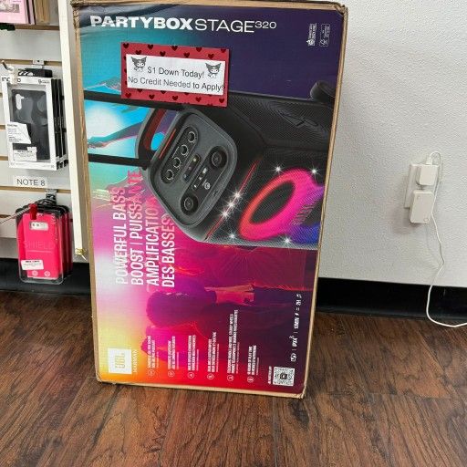 New-JBL Partybox 320-Bluetooth Speaker - Pay $1 To Take It Home Today and pay the rest later.