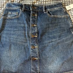 Old Navy Button Up Jeans Skirt