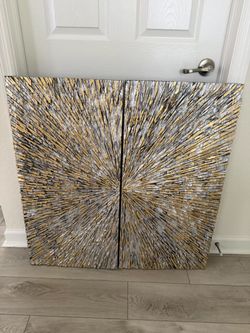 El Dorado Sunshine Textured Metallic Hand Painted Wall Art