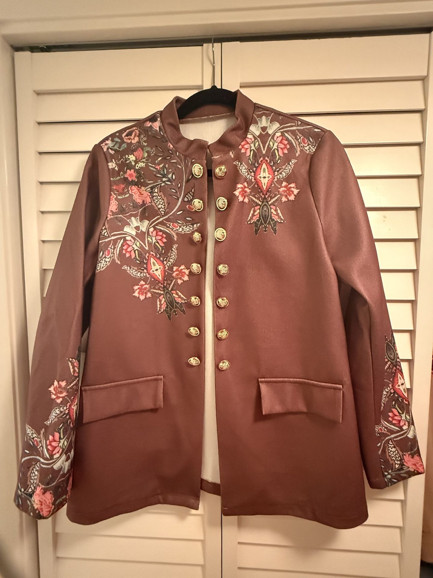 Brand New Women's Elegant Double-Breasted Collar Blazer Jacket