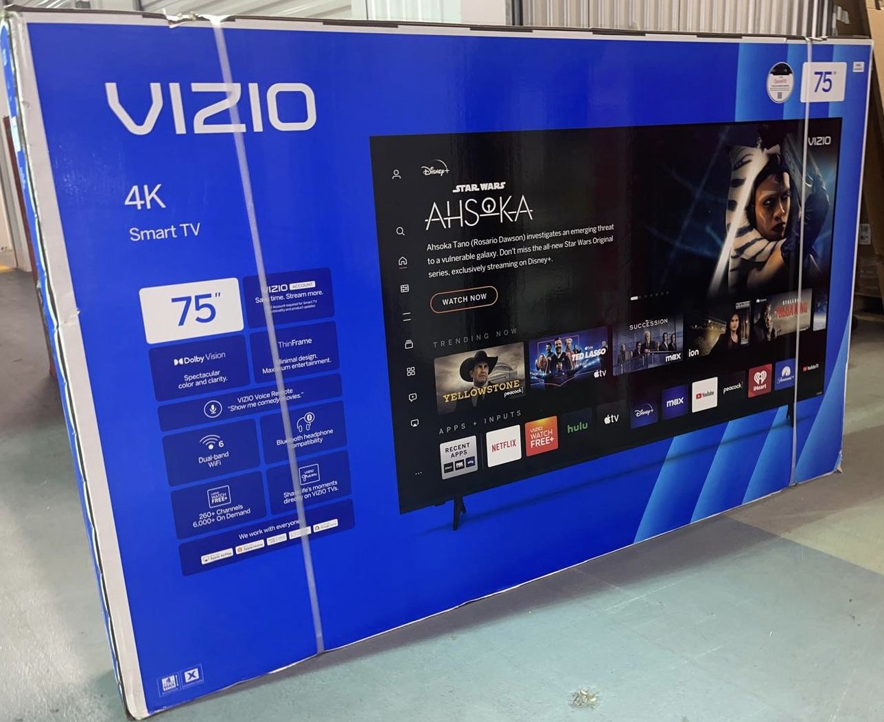 VIZIO 75” Class 4K UHD LED HDR Smart TV (2024) V4K75M-08