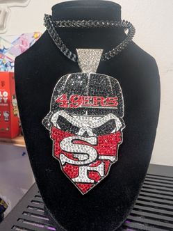 SAN FRANCISCO SKULL PENDANT + BLACK CHAIN