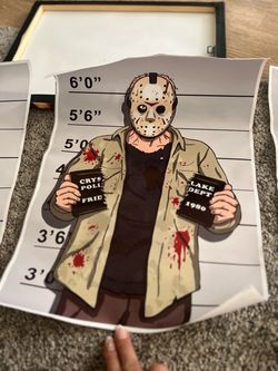 Jason Voorhees Mugshot Art Print set of 3