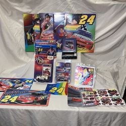 Jeff Gordon Lot Nascar Memorabilia Cars License Plates Cards Stickers Plaque