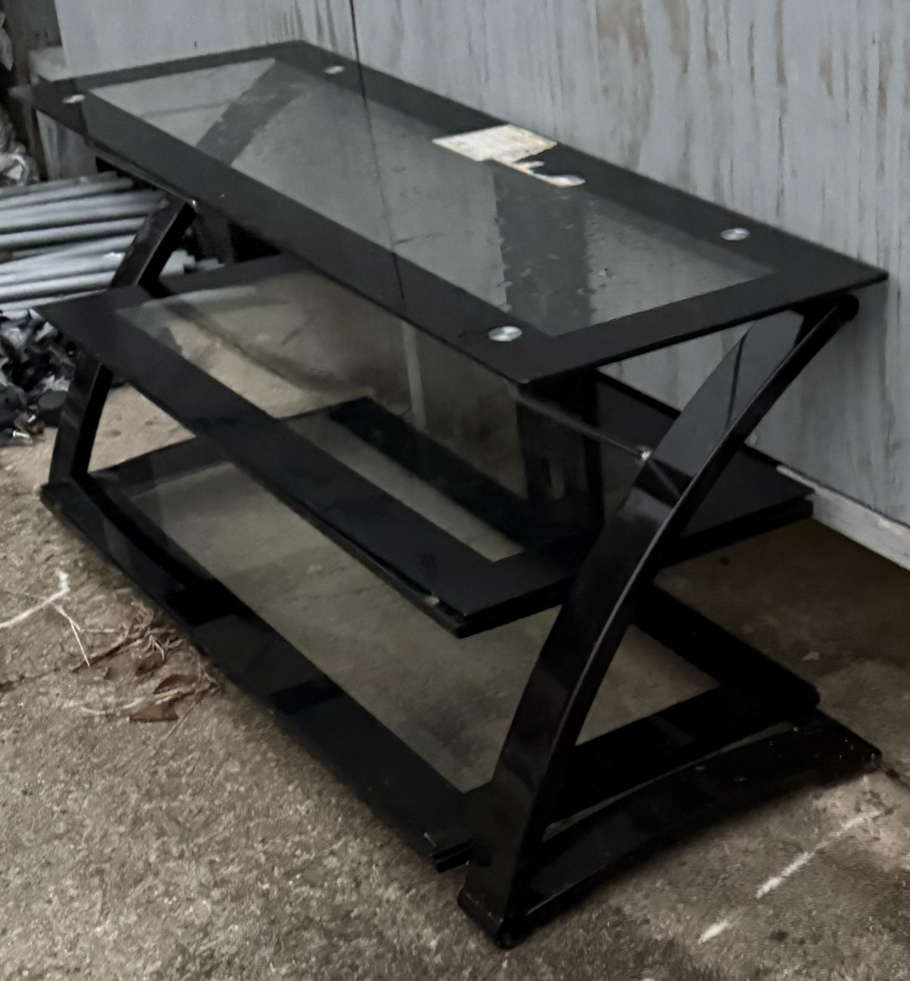 Tiered Glass TV Stand  