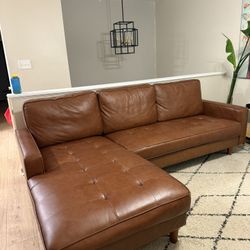 Leather Sectional Couch 