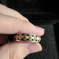Size 12 Ideagemer .925 Black Gold Armor Ring-used