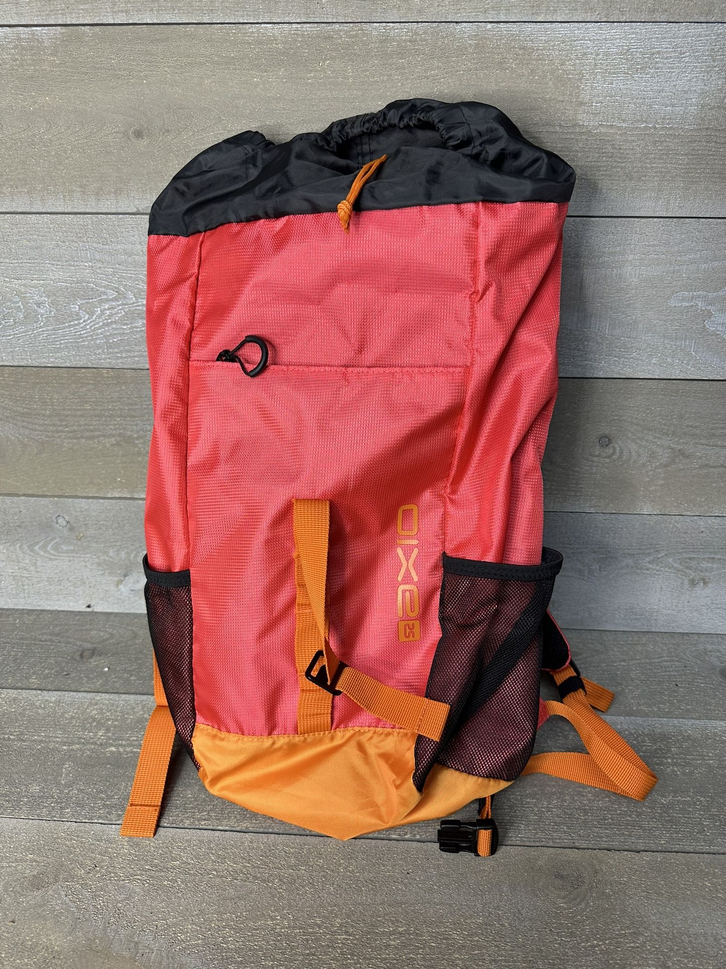 Axio 25L Soft Hiking Backpack Orange Pink Black With Back Support 