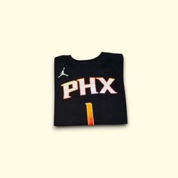 Phoenix Suns Devin Booker the Nike tee air Jordan jump man jersey shirt large 
