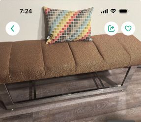 Cloth Bench Chrome Base