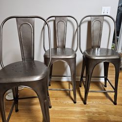 3 Restoration Hardware Counter Stools