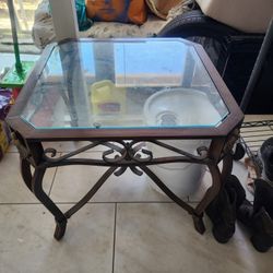 Metal Glass Table