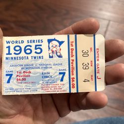 1965 World Series Ticket 