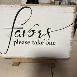 Favors (wedding Sign)