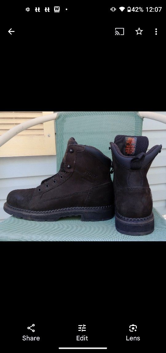 Red Wing Safety Boots. Size 11.5 " WORX " # 5634.