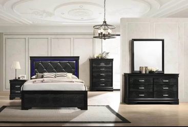 brand new in box! Queen size 7 pieces( Bedframe/Chest/Nightstand/Dresser/ Box Spring/Mattress 13”Mirror/Delivery Available