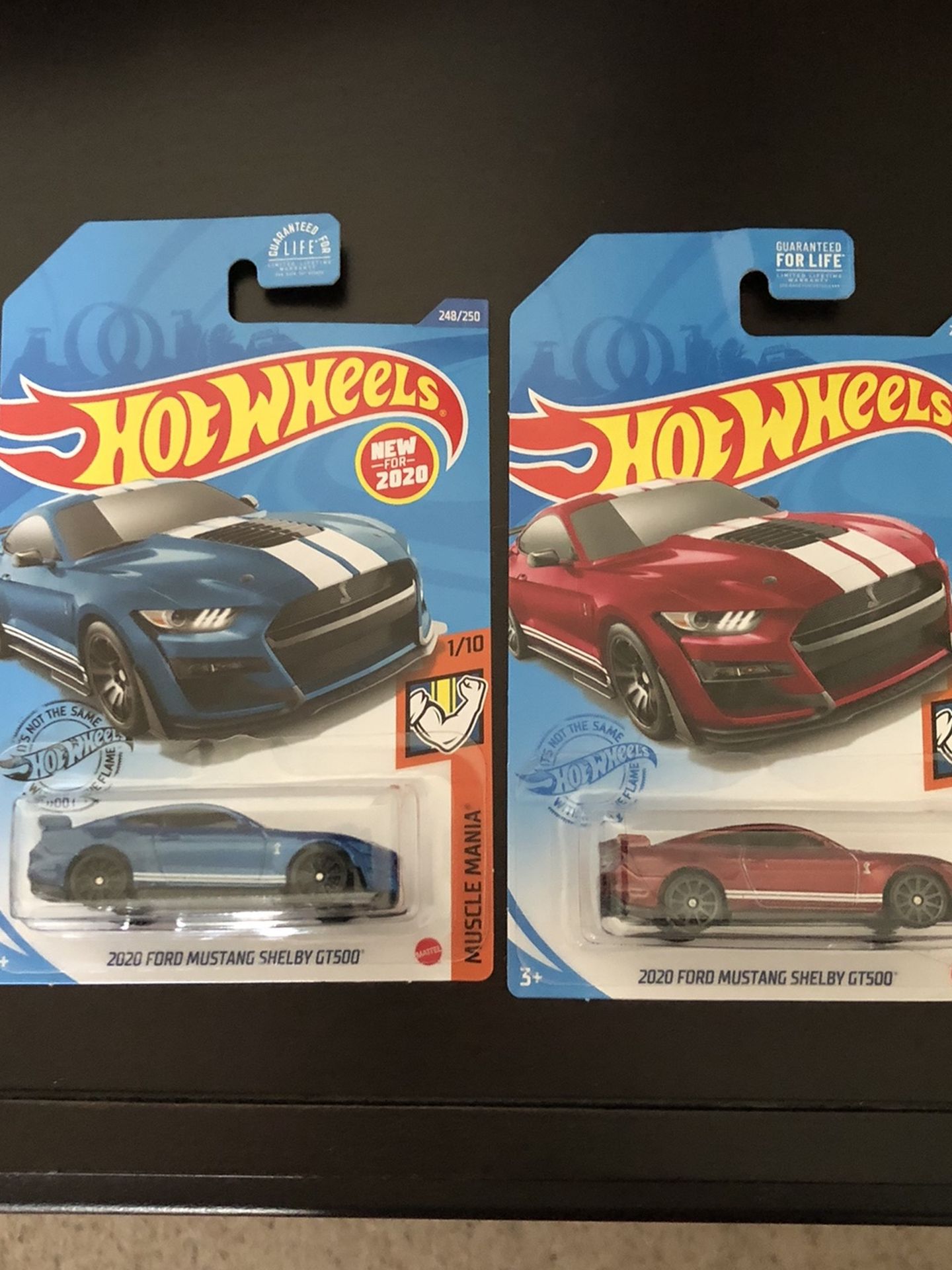 Hot Wheels 2020 Ford Mustangs Blue & Red, Set Of 2