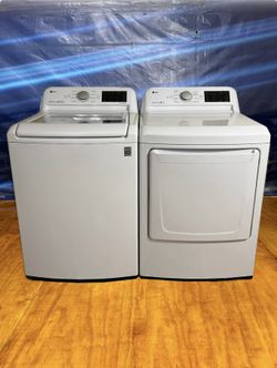 LG Top Load Washer and gas Dryer Set