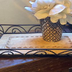 Tray And Floral Arrangement