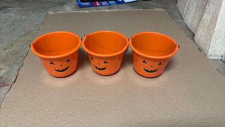 Halloween 🎃 Trick-or-Treat Buckets Set of 3