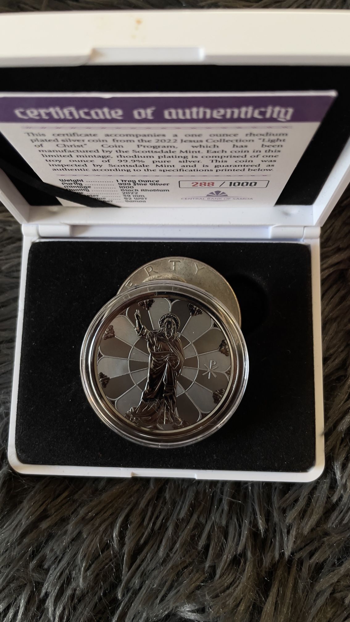 Limited Edition Jesus Collection.999 1 Troy OZ of Fine Silver #288 of 1000 made With COA