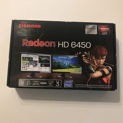 New DIAMOND AMD Radeon HD 6450 PCIE 1GB GDDR3 Video Graphics Card. Only 2 Left!