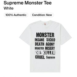 Supreme Monster WhiteT-shirt Size XL  