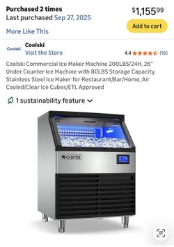 Commercial Ice Maker (NEVER USED)